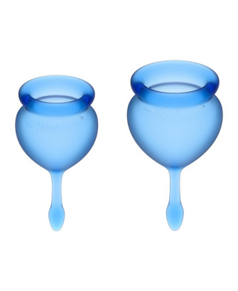 2 coupes menstruelles Satisfyer Dark Bleu FEEL GOOD 